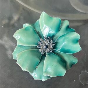 Turquoise Flower Brooch